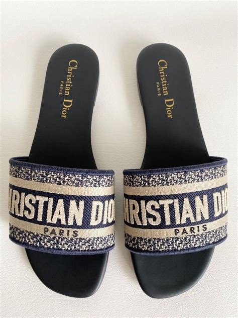 dior dway slides navy blue|christian Dior dway slides price.